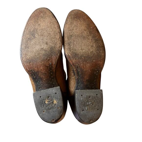 Tony Lama Brown & Black Leather Cowboy Boots Mens 11 D Western Rodeo 6171 - Picture 10 of 10